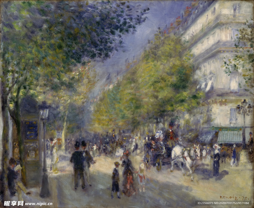 复古色调风景油画