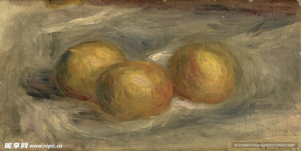 雷诺阿静物油画