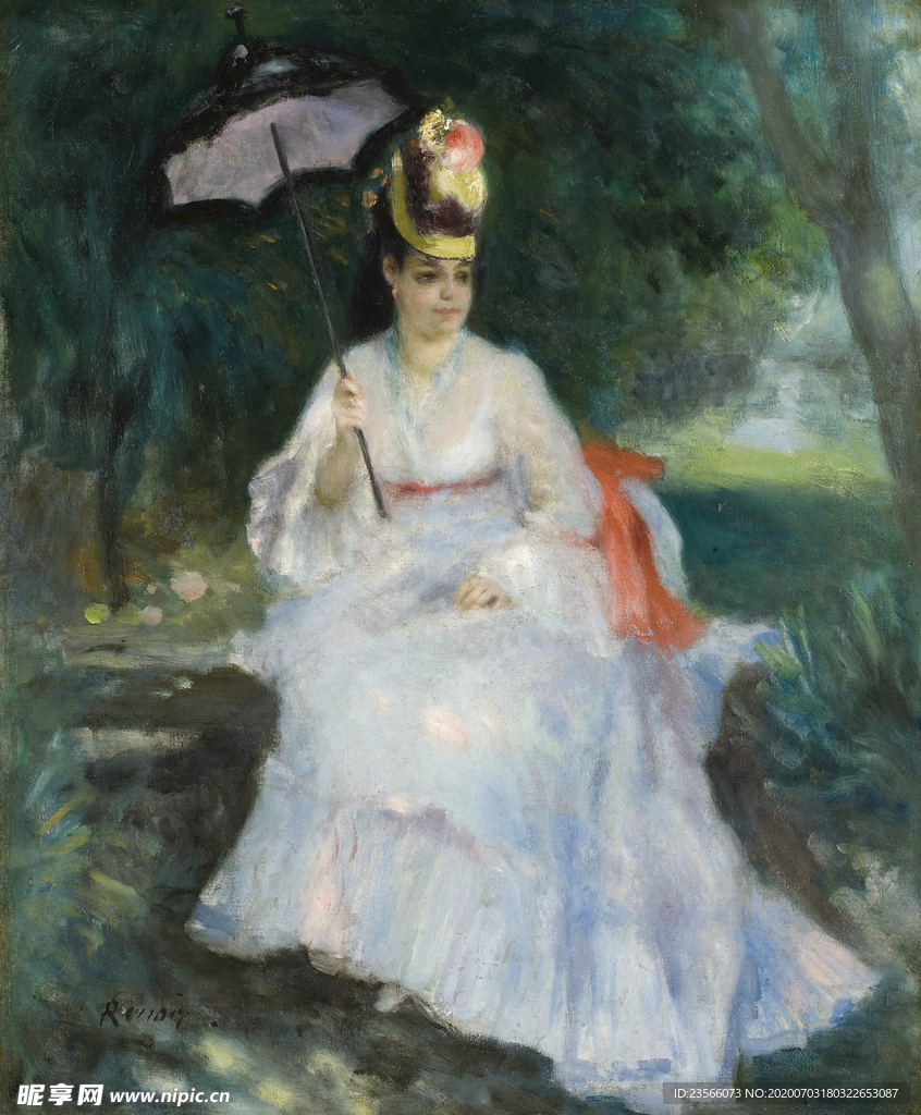 雷诺阿人物形象油画