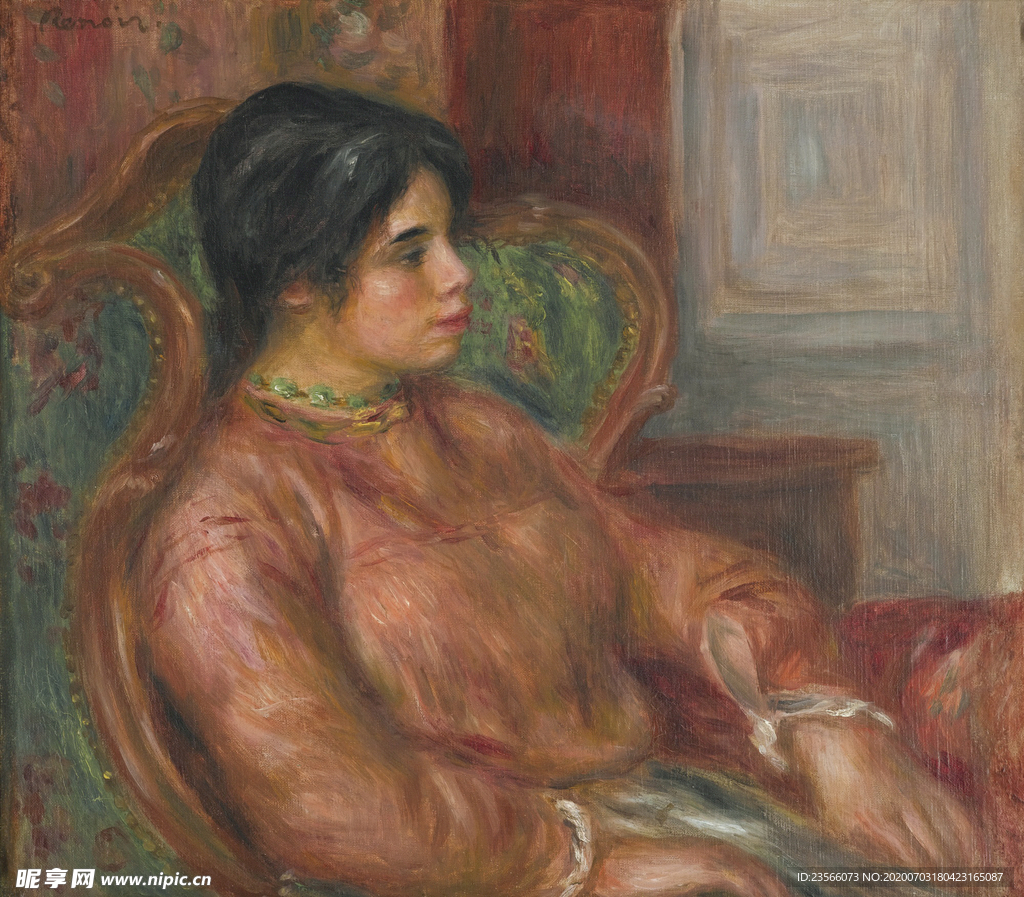 雷诺阿人物形象油画