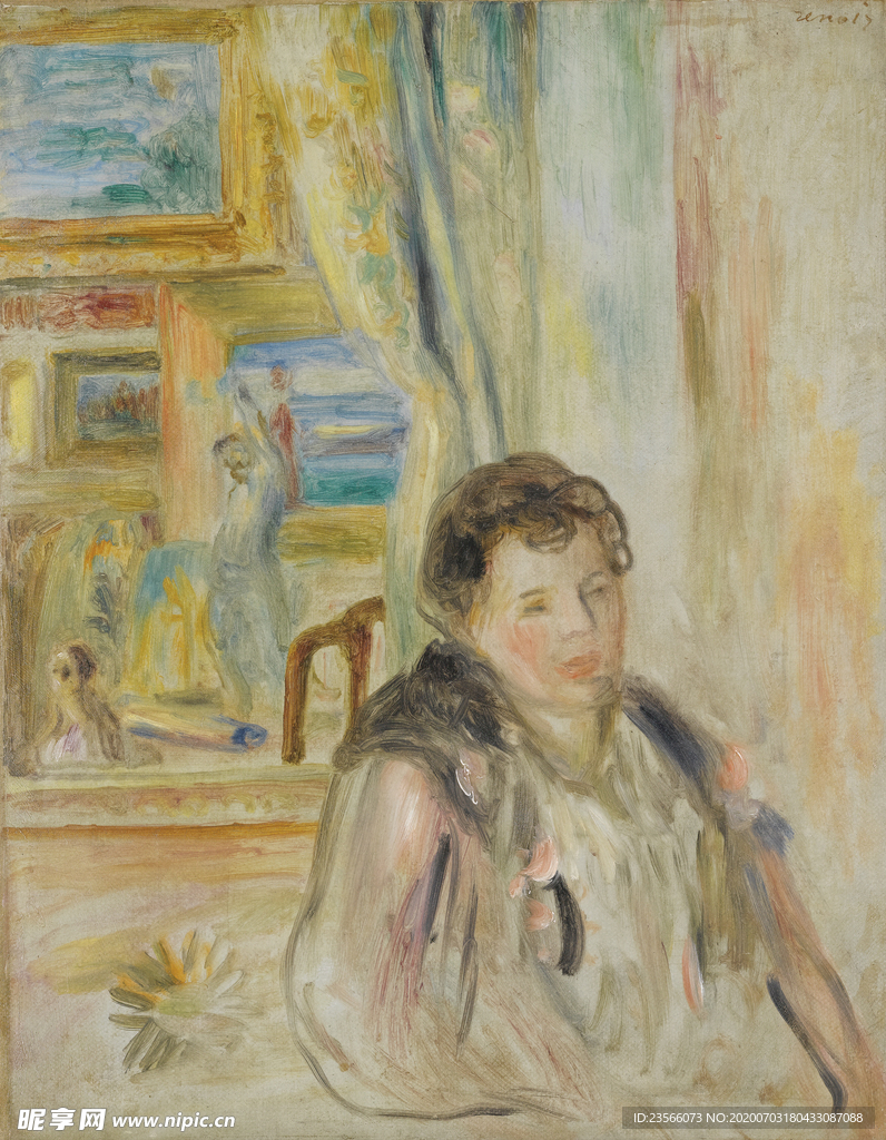 雷诺阿人物形象油画