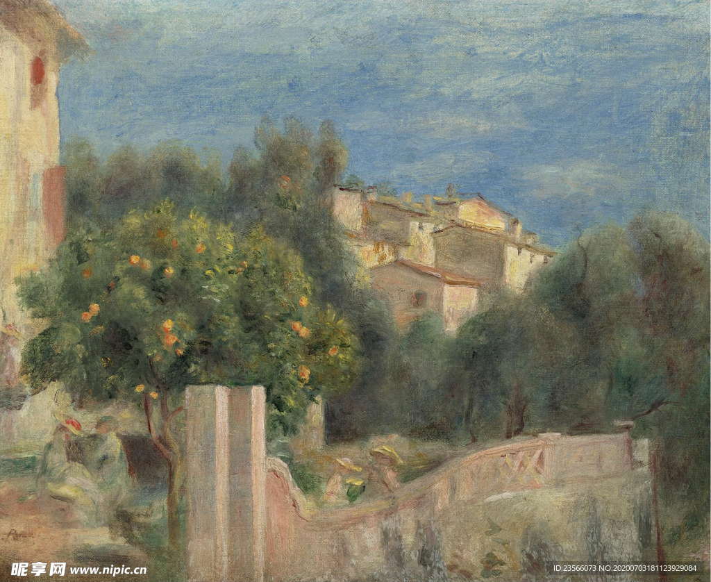 雷诺阿风景油画