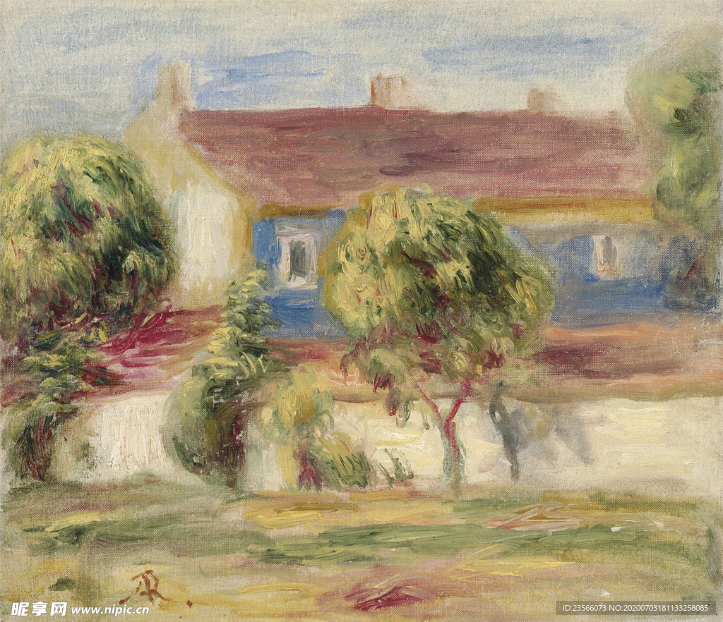 雷诺阿风景油画