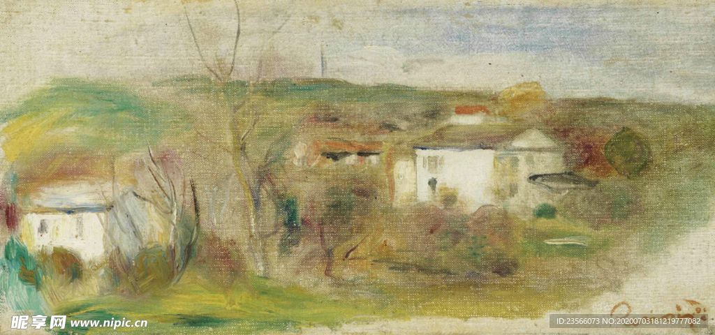 雷诺阿风景油画