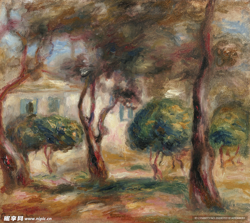 雷诺阿风景油画