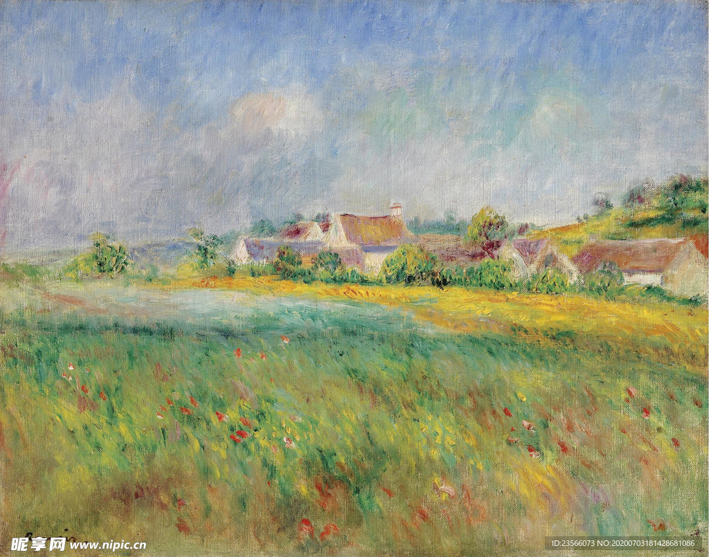 雷诺阿风景油画