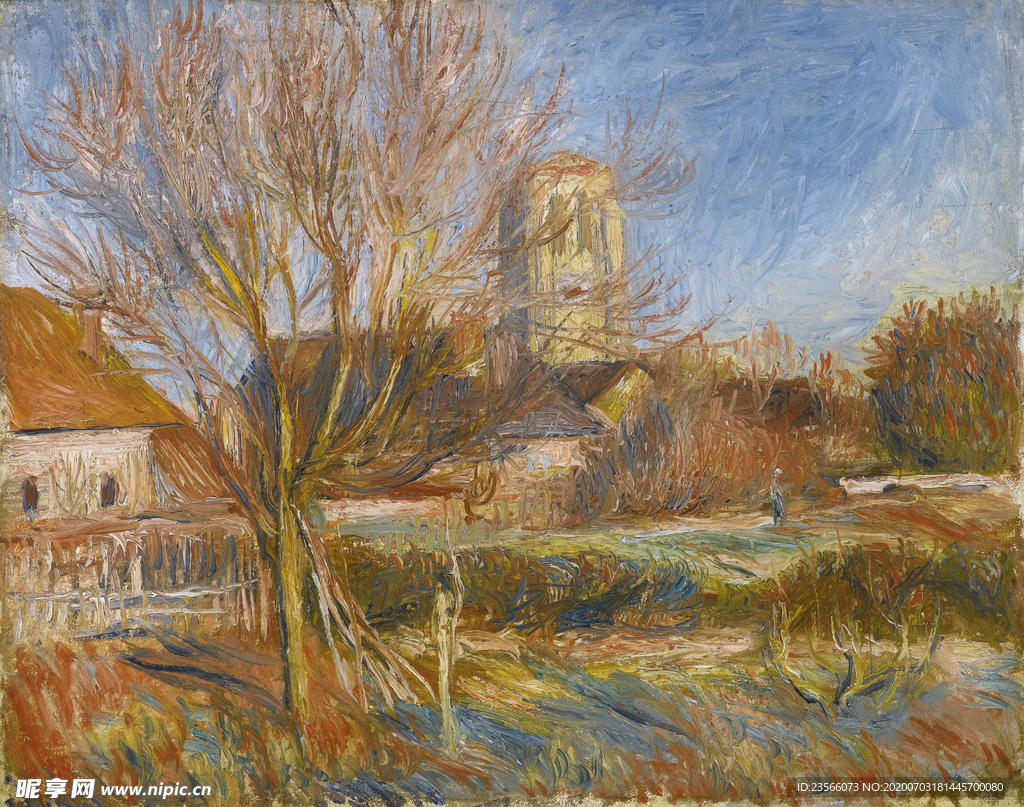 雷诺阿风景油画