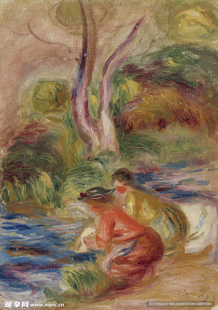 雷诺阿风景油画