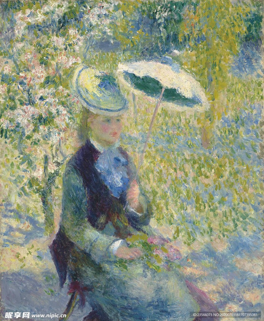 雷诺阿人物形象油画