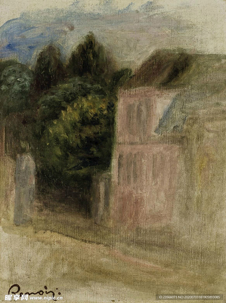 雷诺阿风景油画