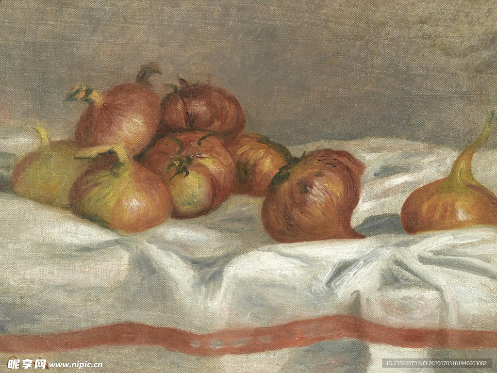 雷诺阿静物油画
