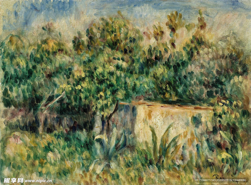 雷诺阿风景油画