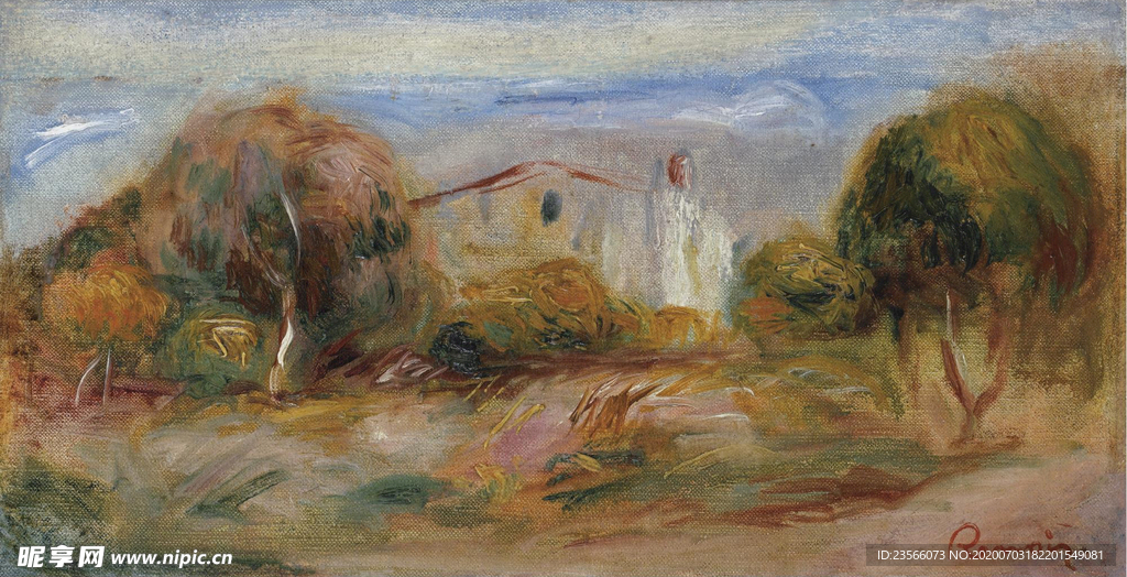 雷诺阿风景油画