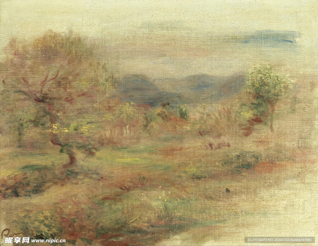 雷诺阿风景油画