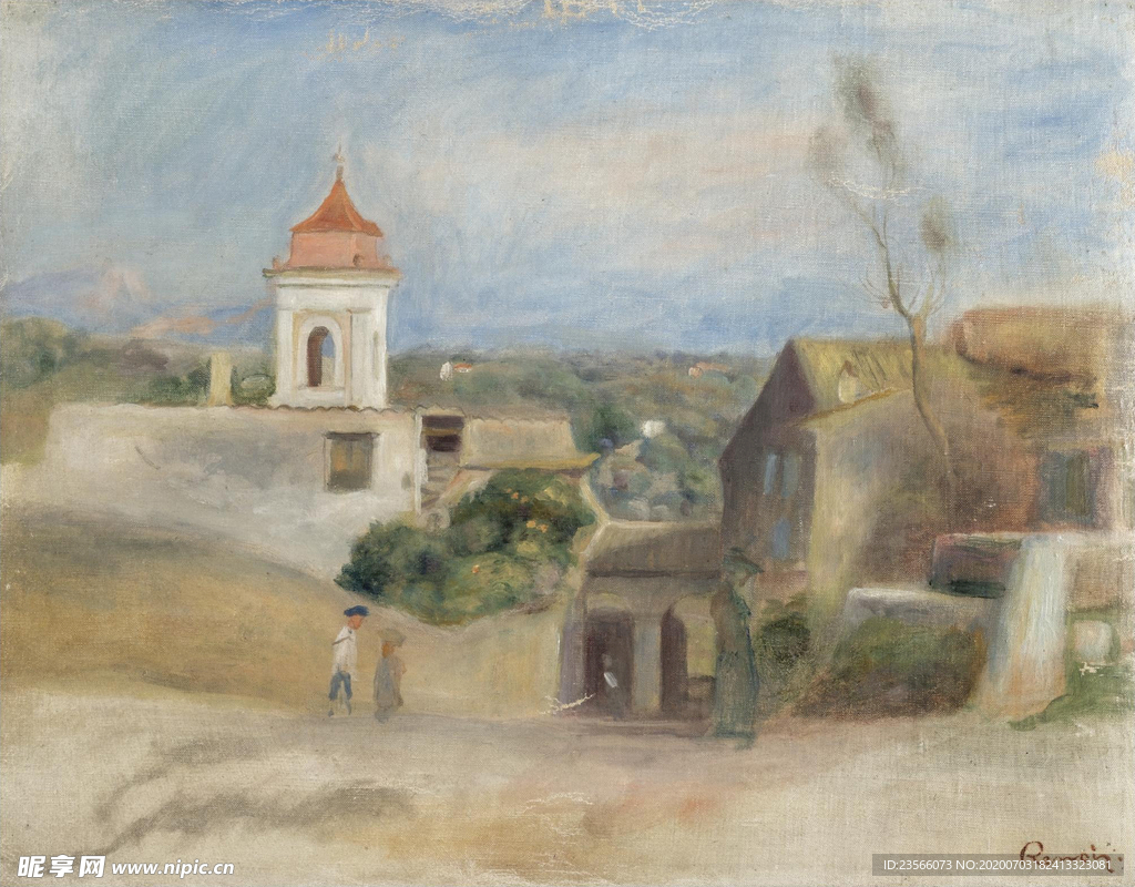 雷诺阿风景油画