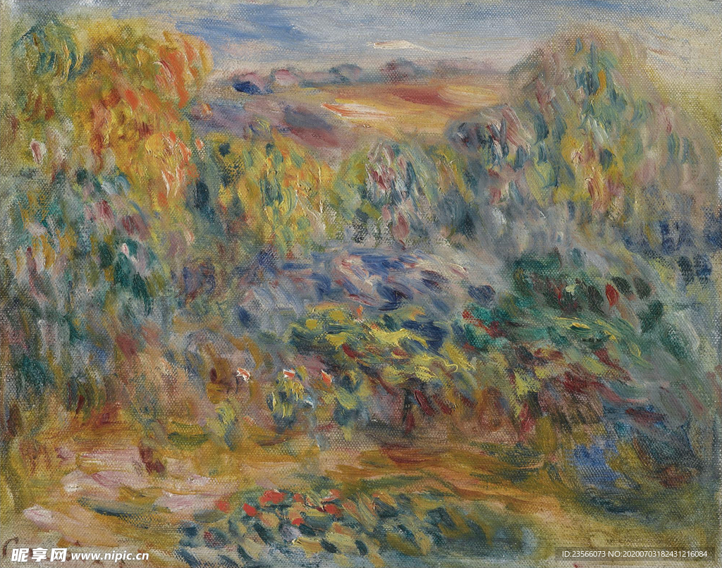 雷诺阿风景油画