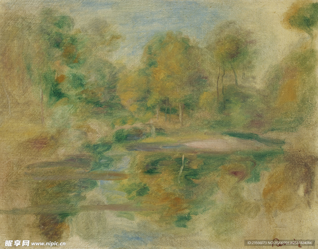 雷诺阿风景油画