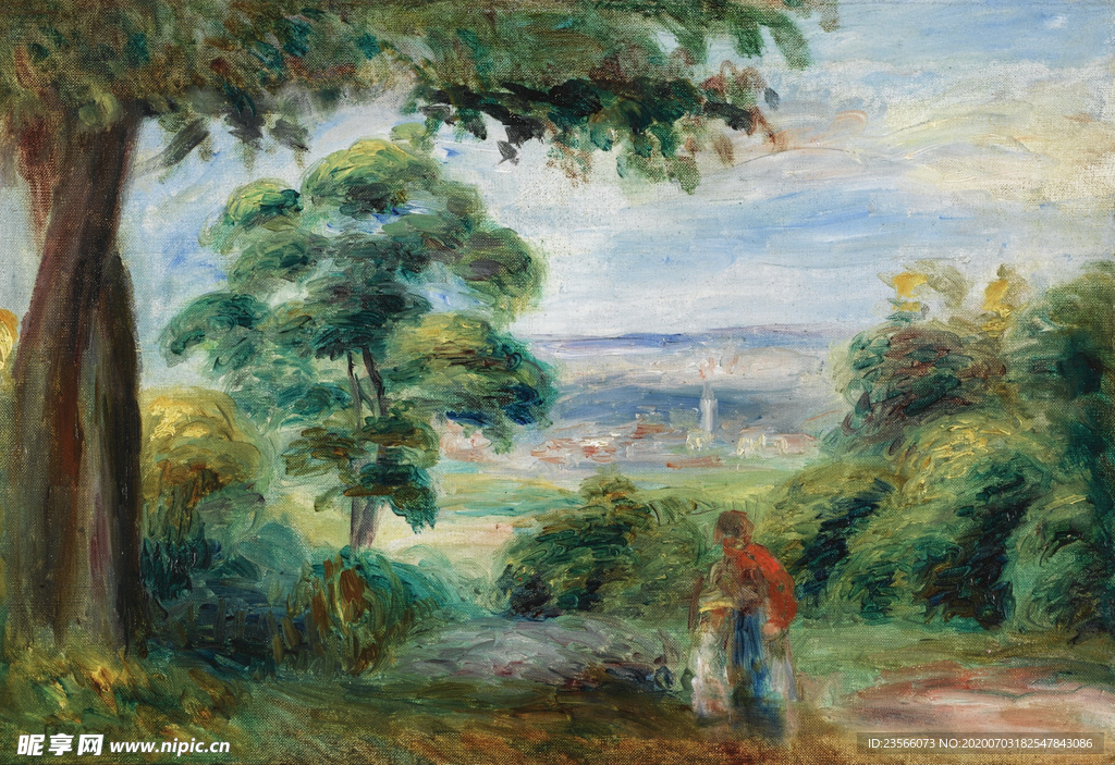 雷诺阿风景油画