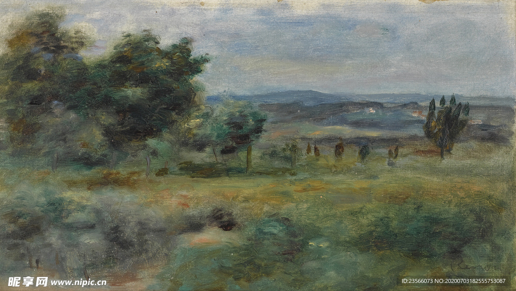 雷诺阿风景油画