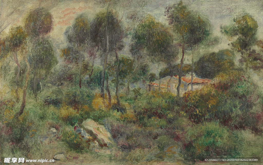 雷诺阿风景油画