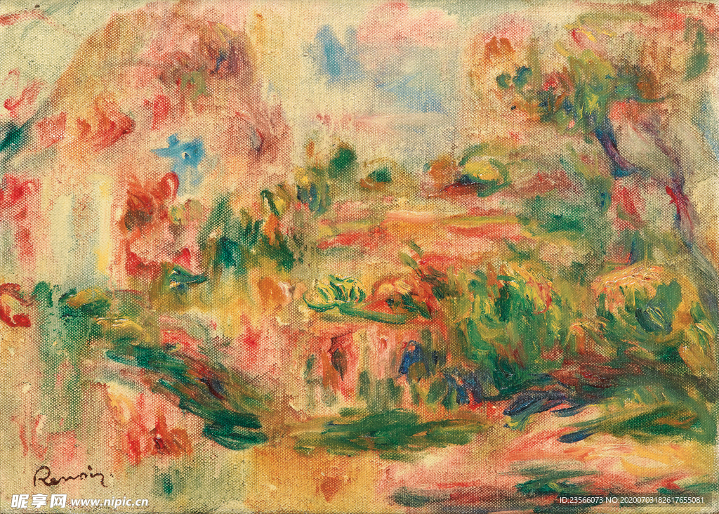 雷诺阿风景油画