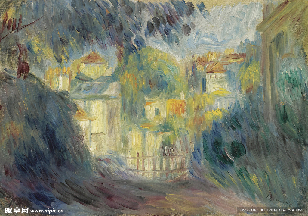 雷诺阿风景油画