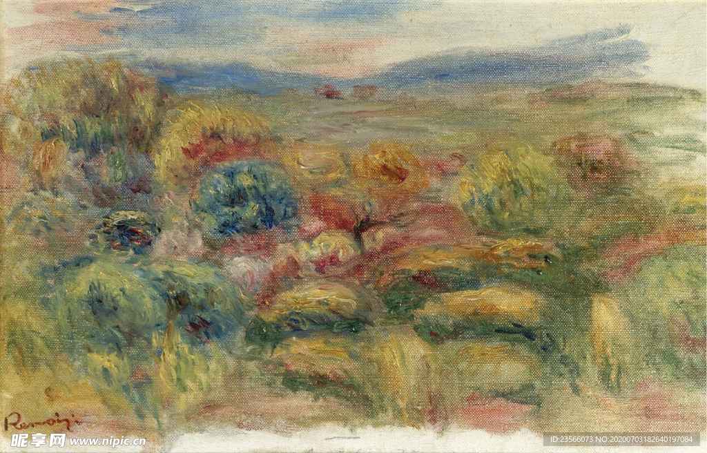 雷诺阿风景油画