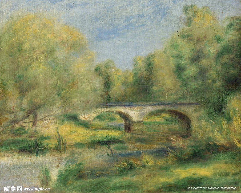 雷诺阿风景油画