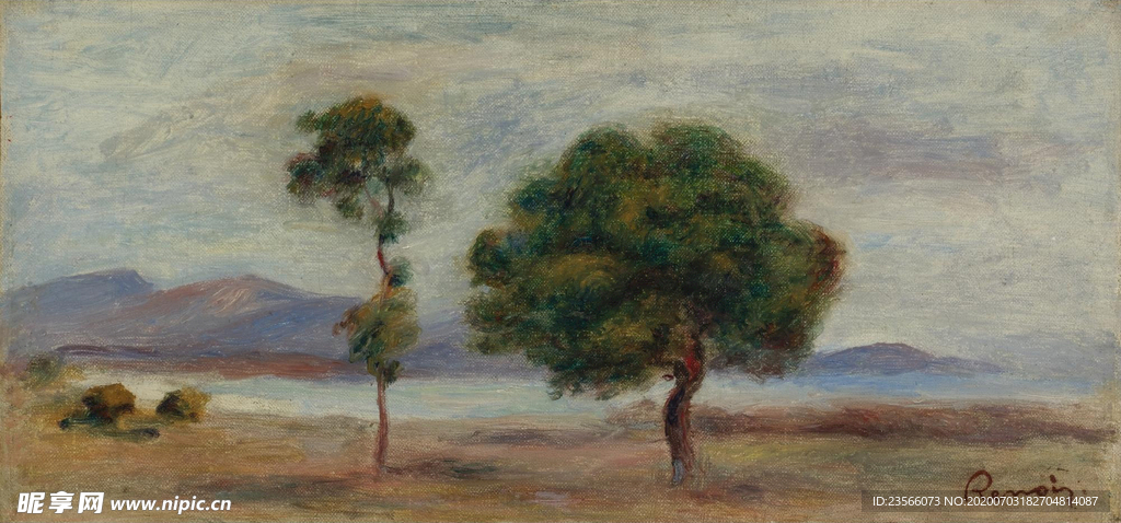 雷诺阿风景油画