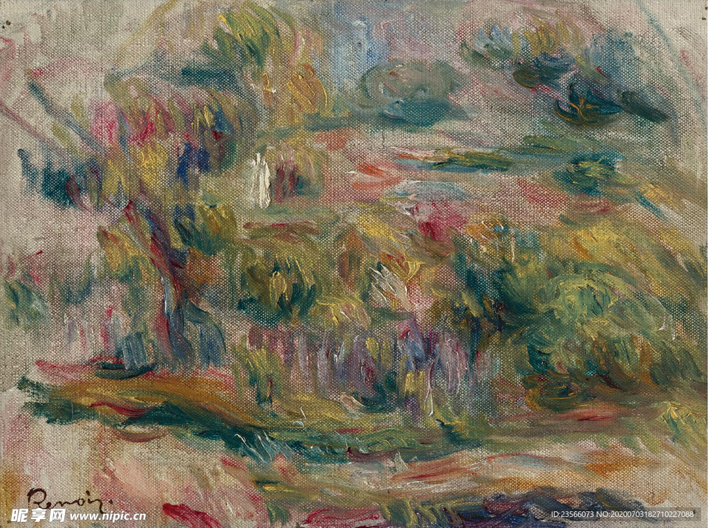 雷诺阿风景油画