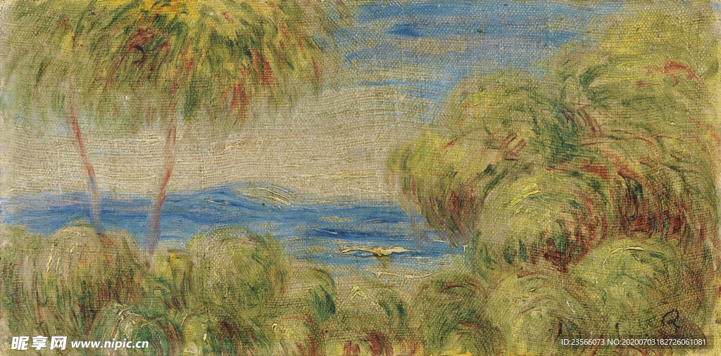 雷诺阿风景油画