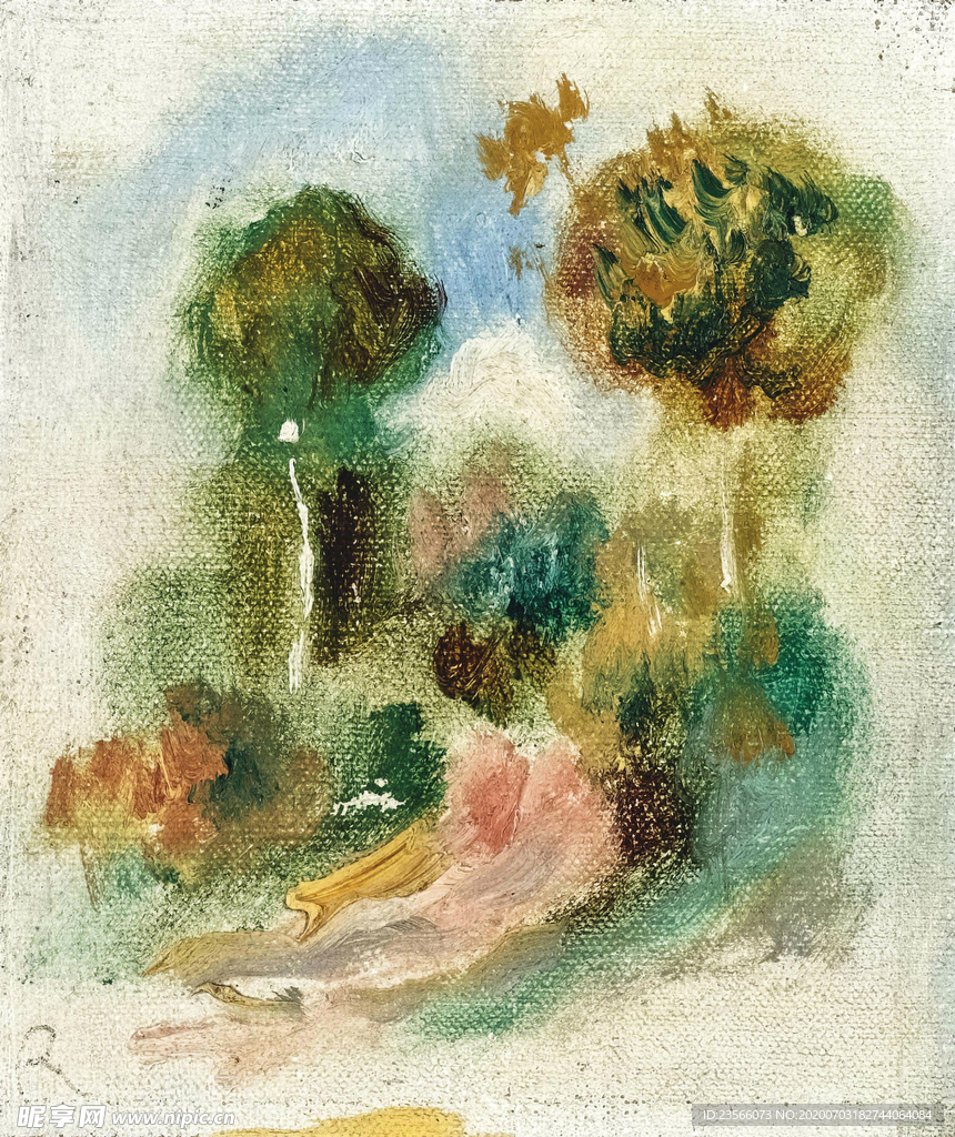 雷诺阿风景油画