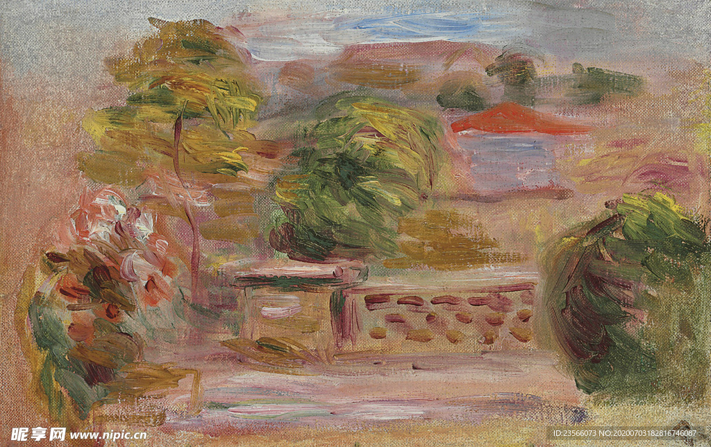 雷诺阿风景油画