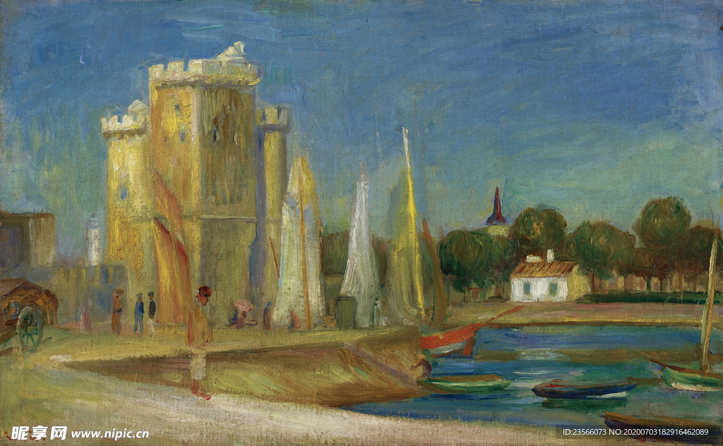 雷诺阿风景油画