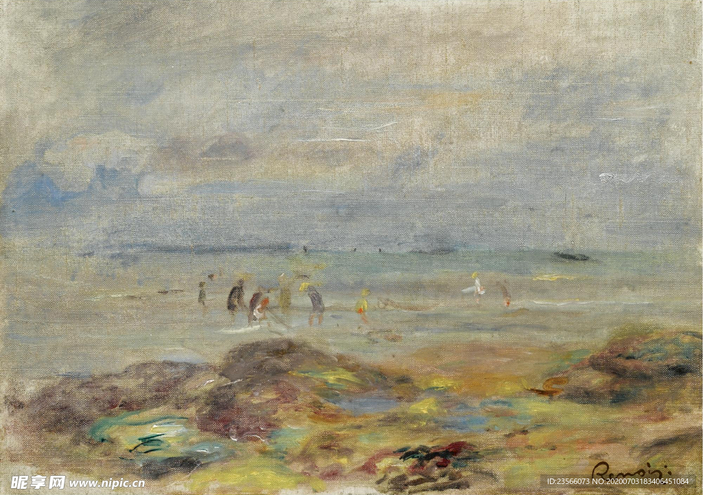 雷诺阿风景油画