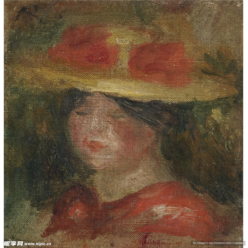 雷诺阿人物形象油画