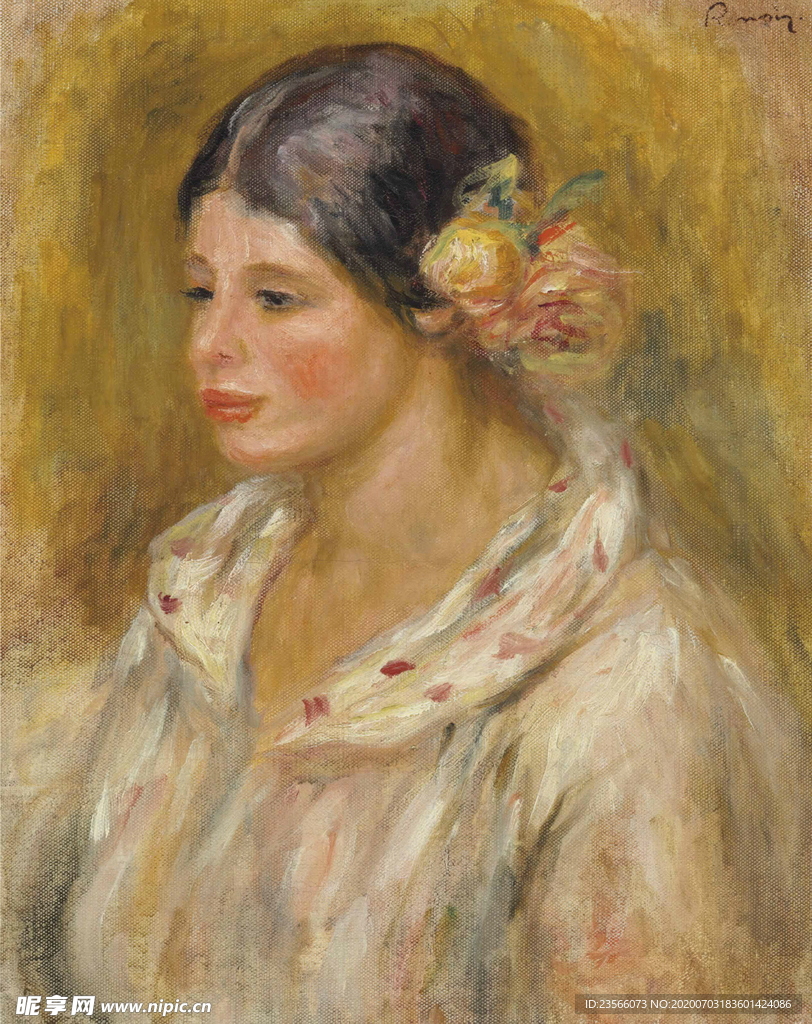 雷诺阿人物形象油画