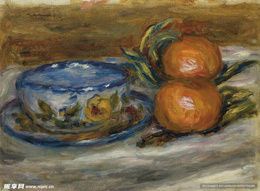 雷诺阿静物油画