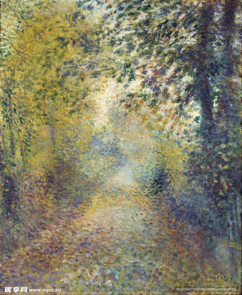 雷诺阿风景油画