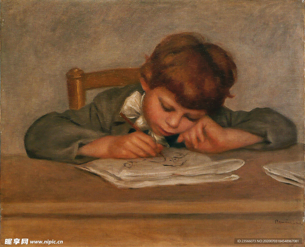 雷诺阿人物形象油画