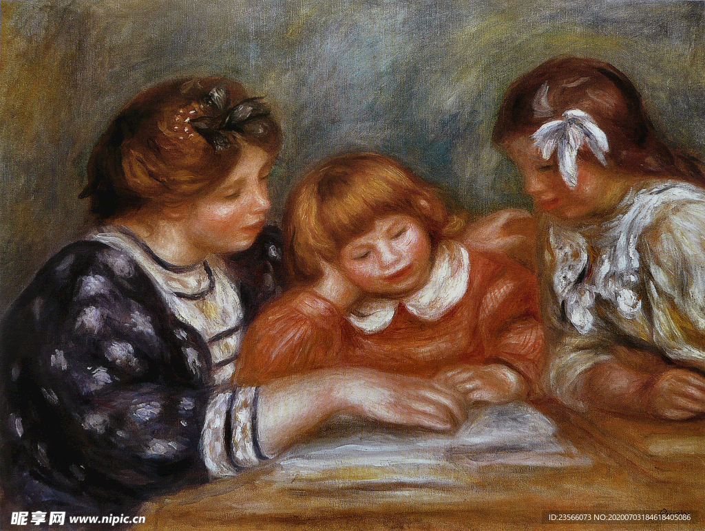 雷诺阿人物形象油画