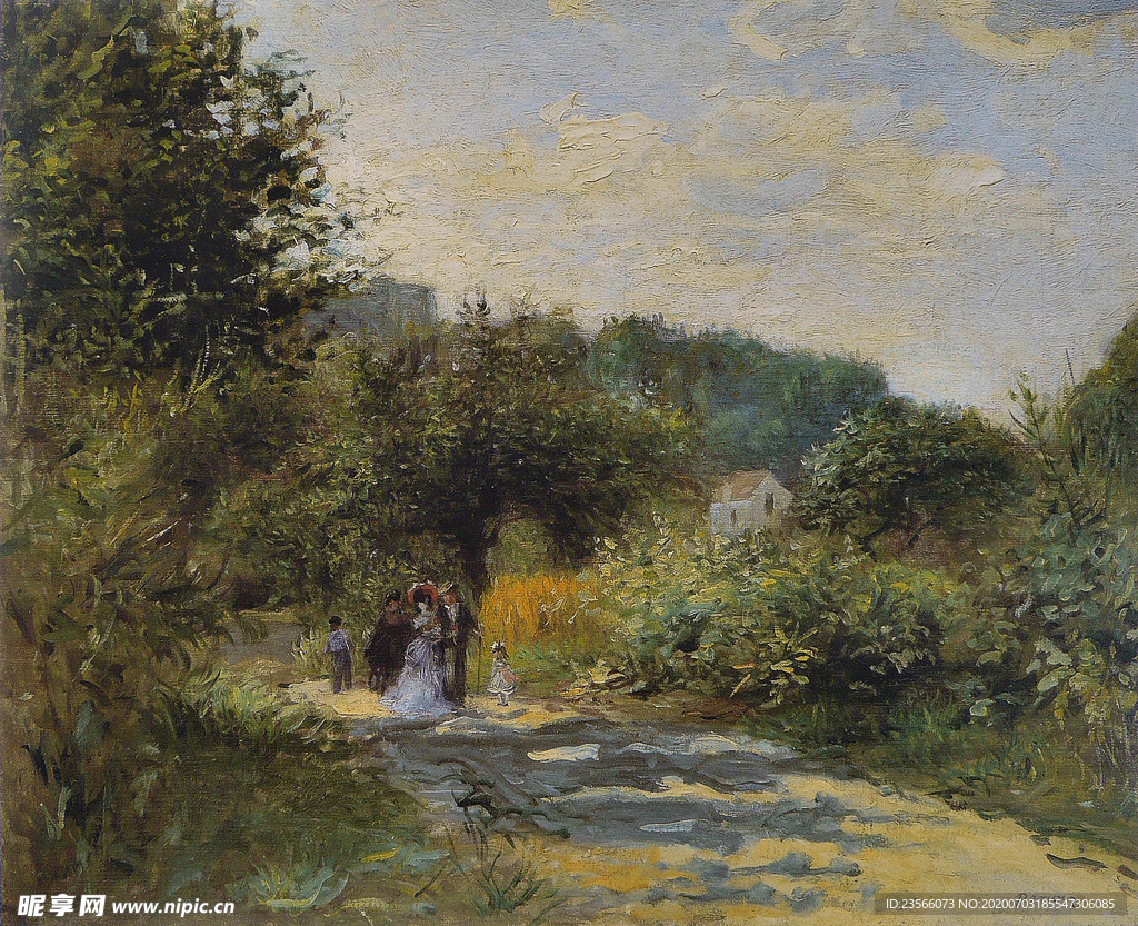 雷诺阿风景油画