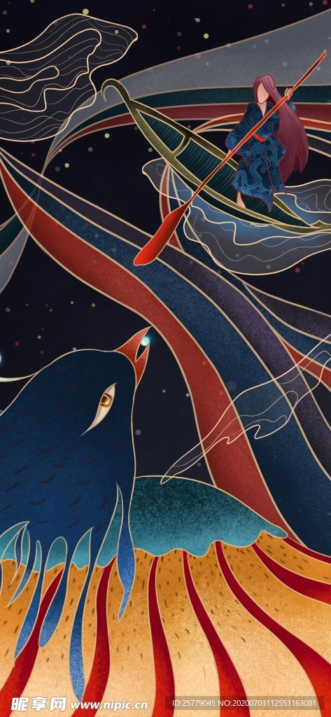 中国风精美潮流插画