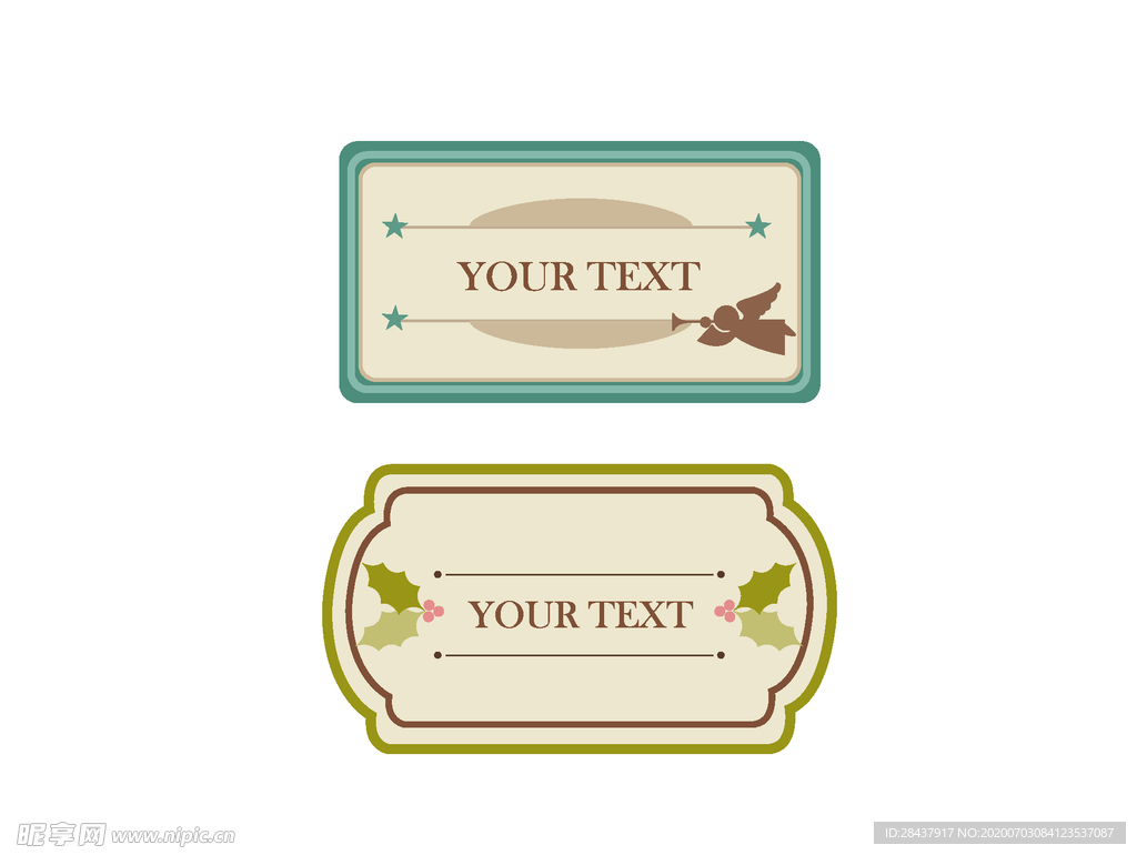 矢量标签素材