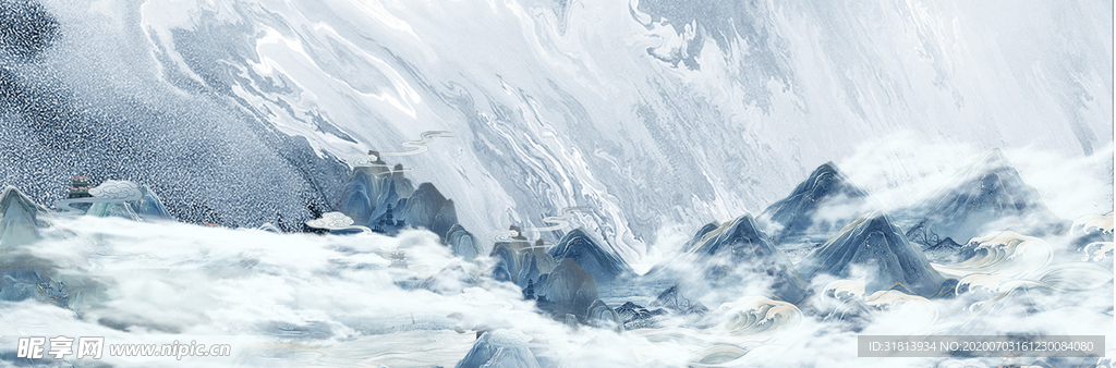 地产中式质感背景