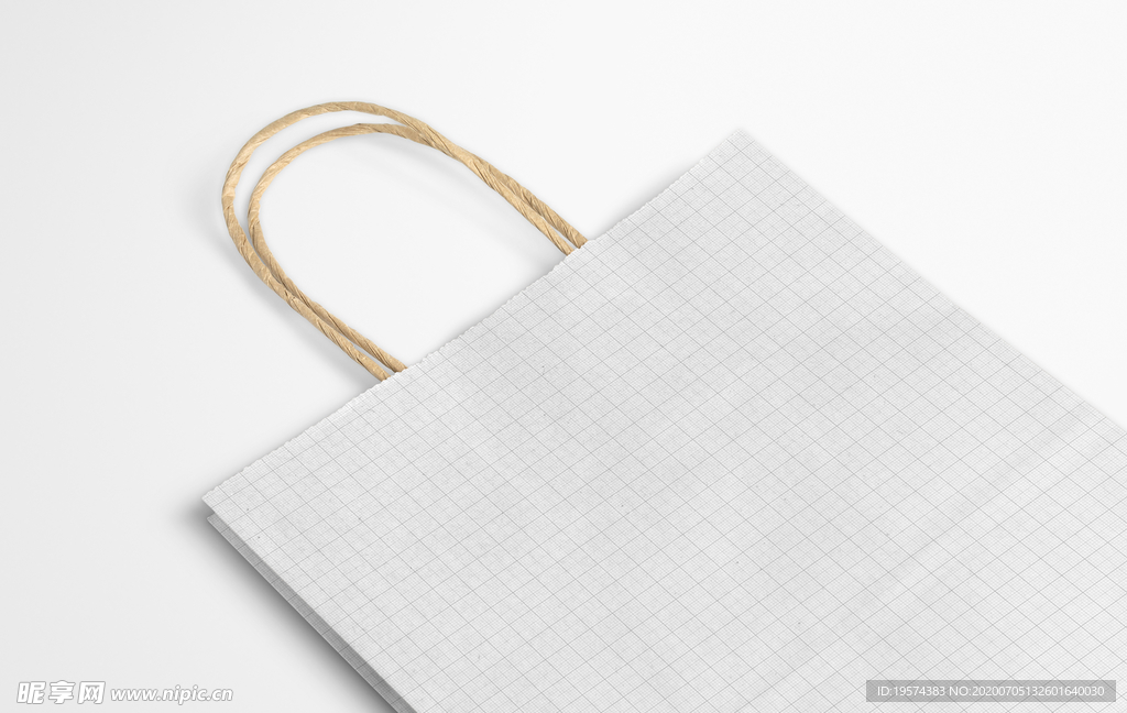 天然牛皮纸购物袋3实体模型套装