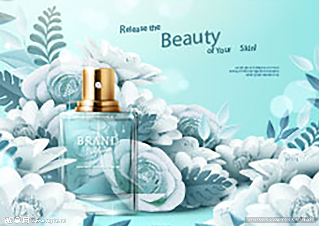 创意花卉化妆品图片