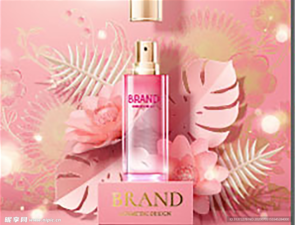 创意花卉化妆品图片