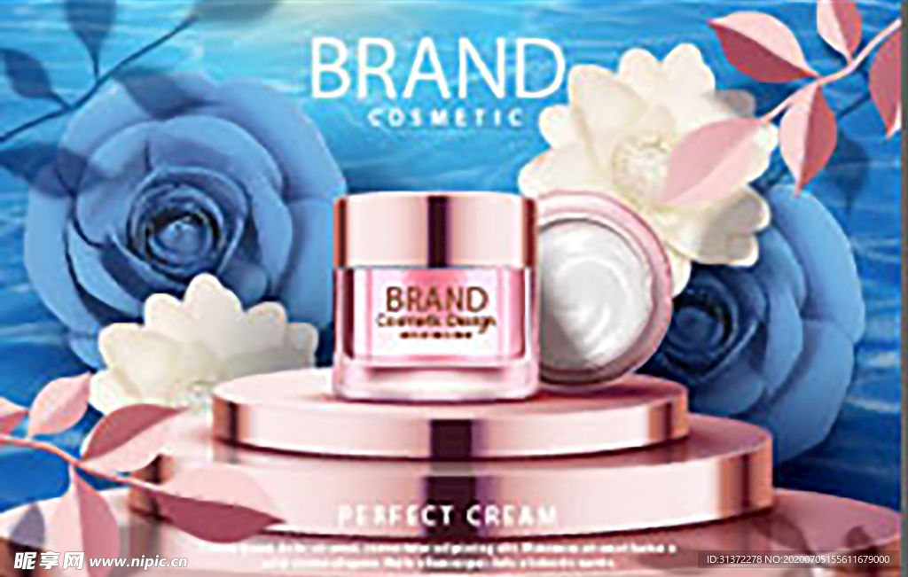 创意花卉化妆品图片