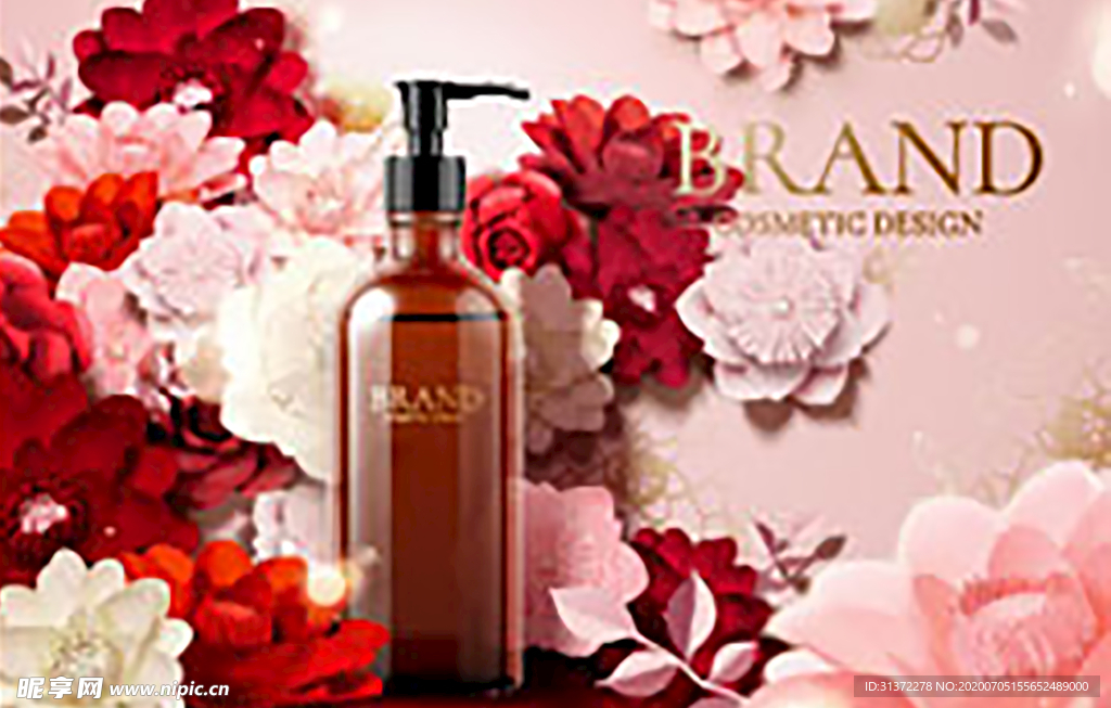 创意花卉化妆品图片